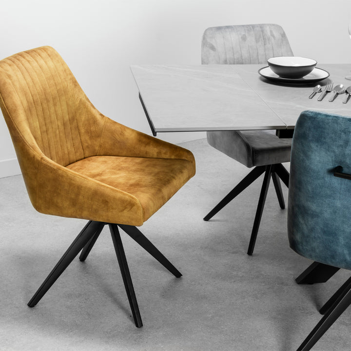 Ceramic Dining Table and Dining Chairs