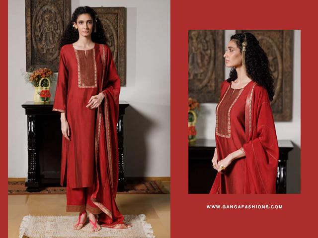 Deep Red Silk Festive Kurta Set.jpg