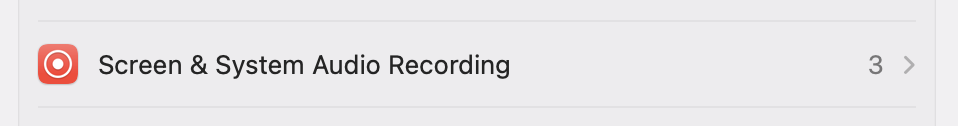 Screen & System Audio Recording with the icon on the left

