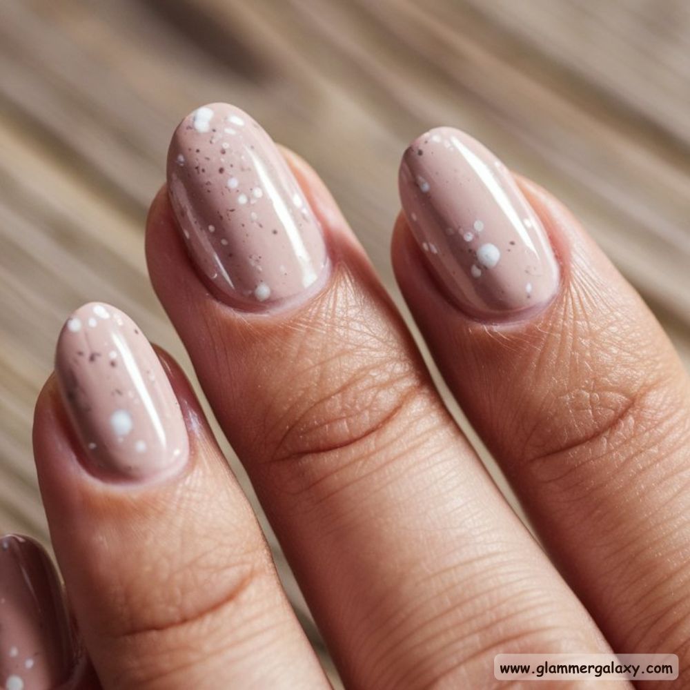 Neutral Fall Nails having Subtle Blush Tones
