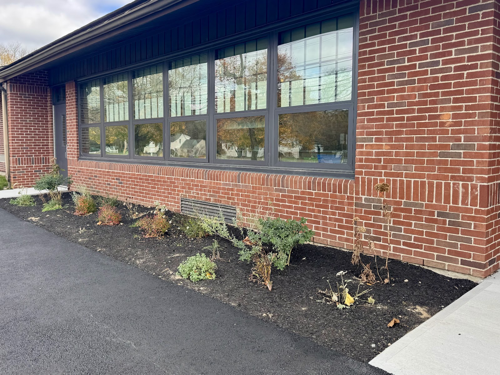 image of a garden area outside of AES