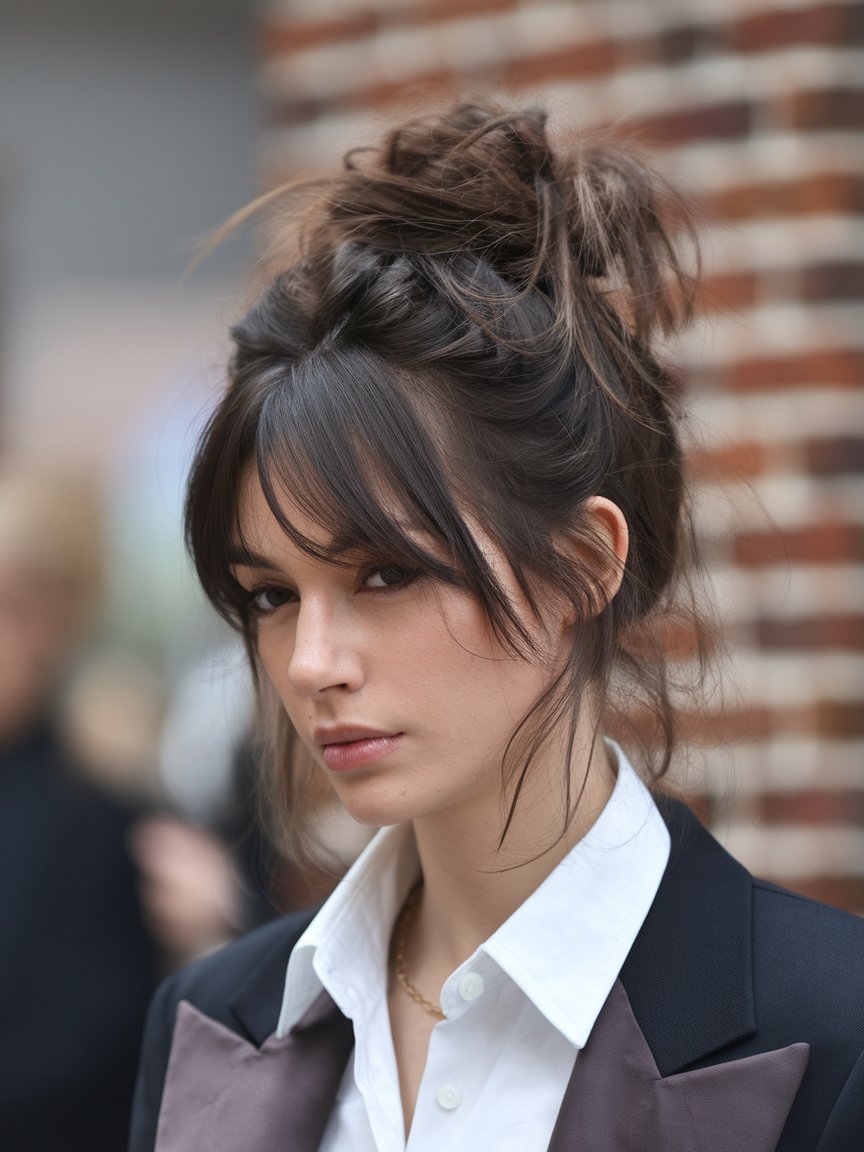 6. Messy High Bun