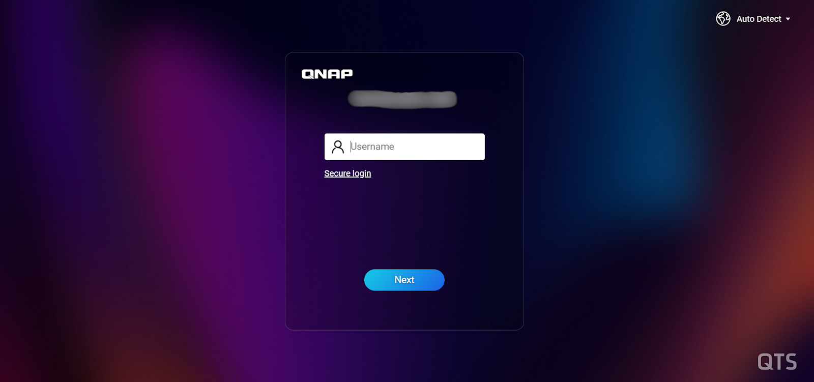 QNAP Login Page