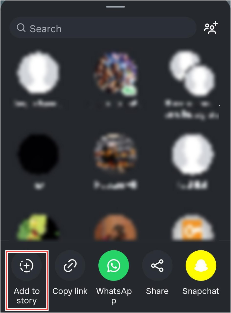 select add to story