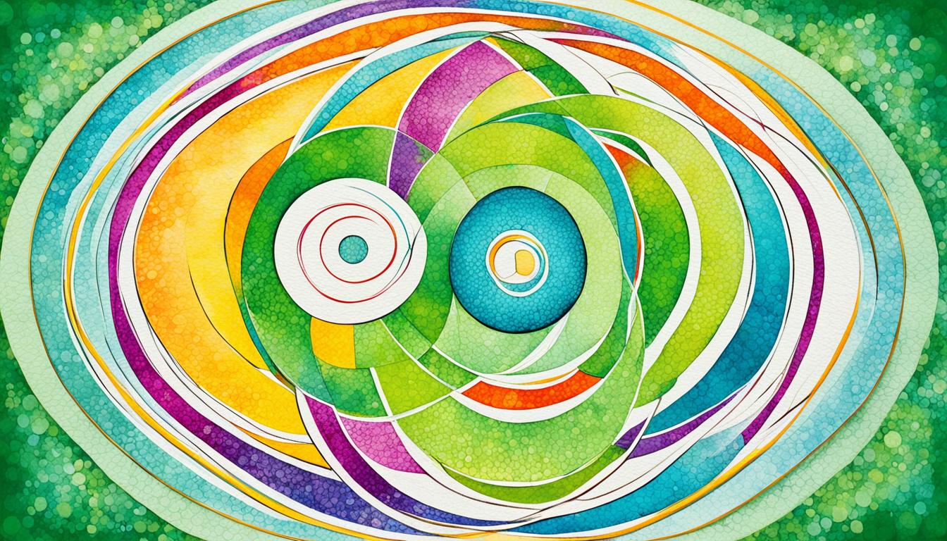 An image of three interlocking circles of different sizes, each with a unique color to represent the three-step manifestation process. Inside each circle, visualize a symbol representing its corresponding step - one a seed for planting intentions, the second a growing plant for nurturing thoughts and emotions, and the third a blooming flower for manifesting desires into reality. The circles should be arranged in an upward diagonal line, indicating progression and growth. The background can be a gradient of warm colors that evoke feelings of joy, abundance, and positivity.