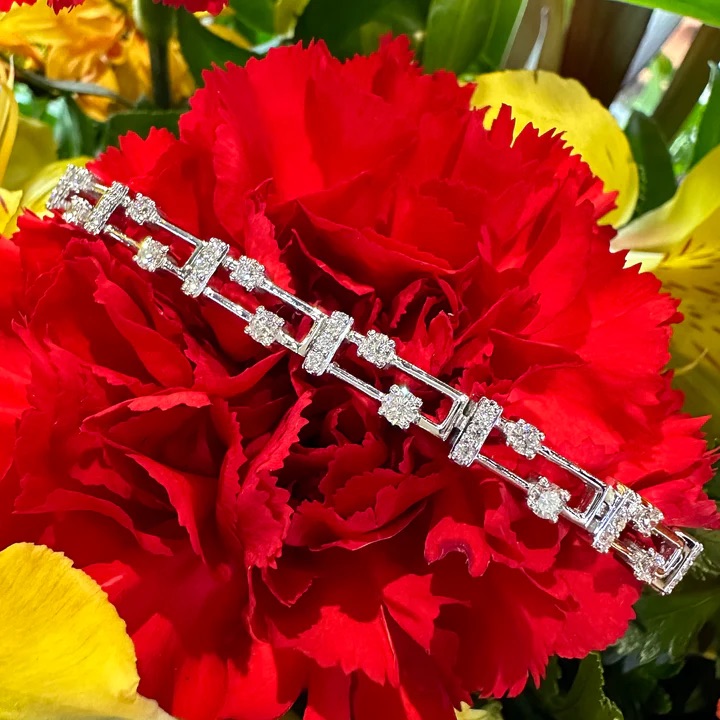Simon G Contemporary Diamond Bracelet in 18K White Gold