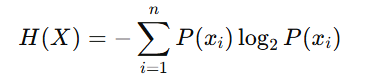 The mathematical formula for entropy