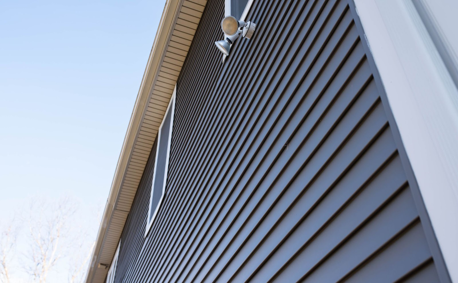 Siding on the outside of a home. 