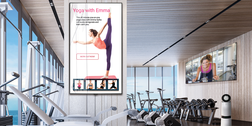 Digital bulletin board ideas for gyms.