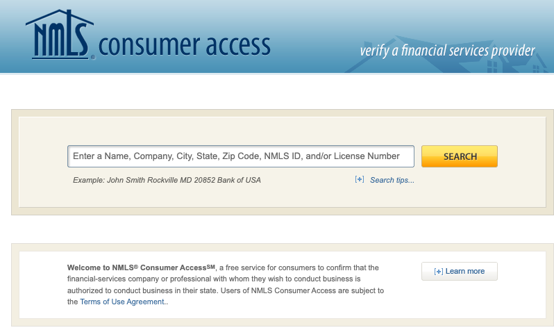 NMLS Consumer Access