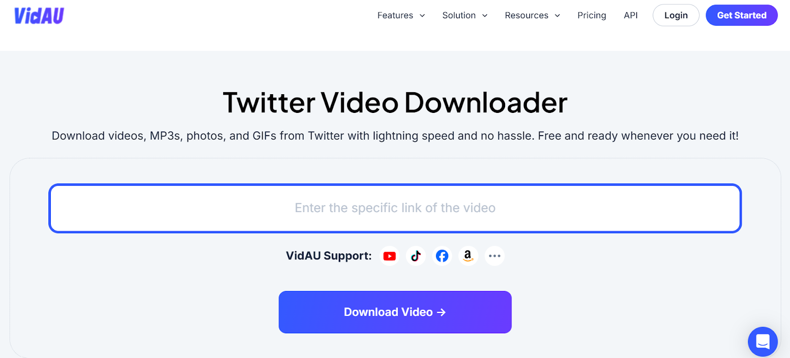 VidAU Twitter video downloader app