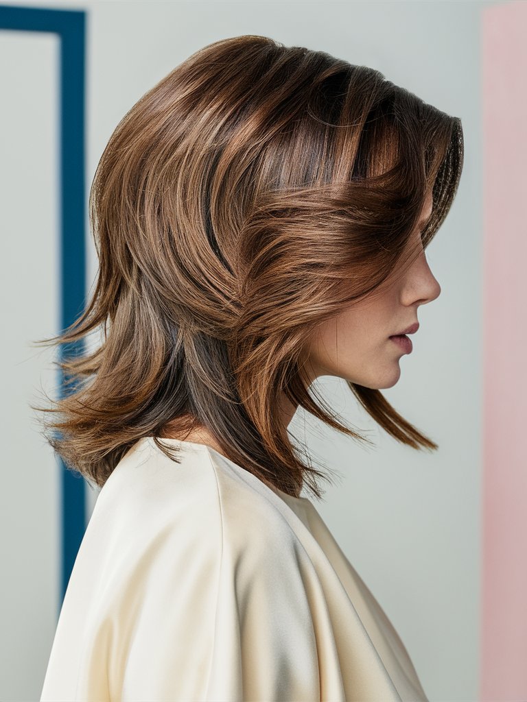 1. Wavy Bob with Layers