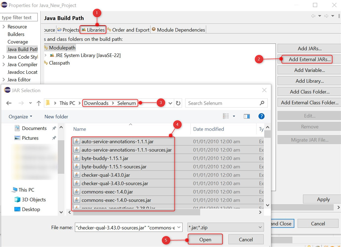 adding jar files to our project