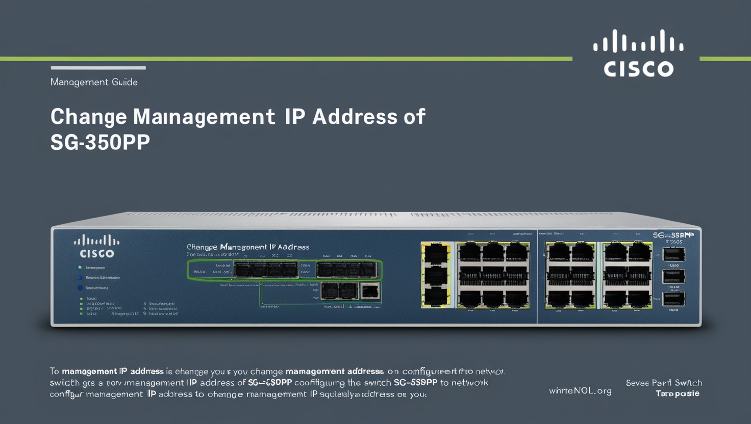 Change Management IP Address of SG-350PP