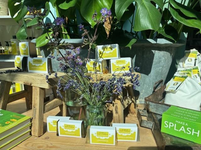 A table with small boxes and flowers

AI-generated content may be incorrect.
