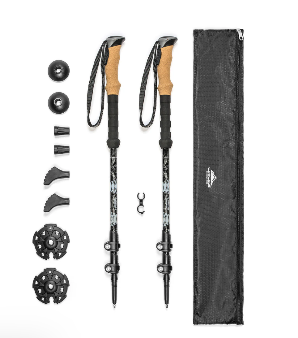Cascade Mountain Tech Carbon Fiber Quick Lock Trekking Poles