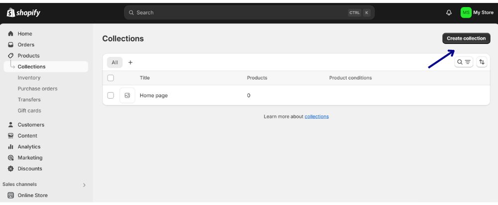 How To Create A Manual Collection on Shopify 2