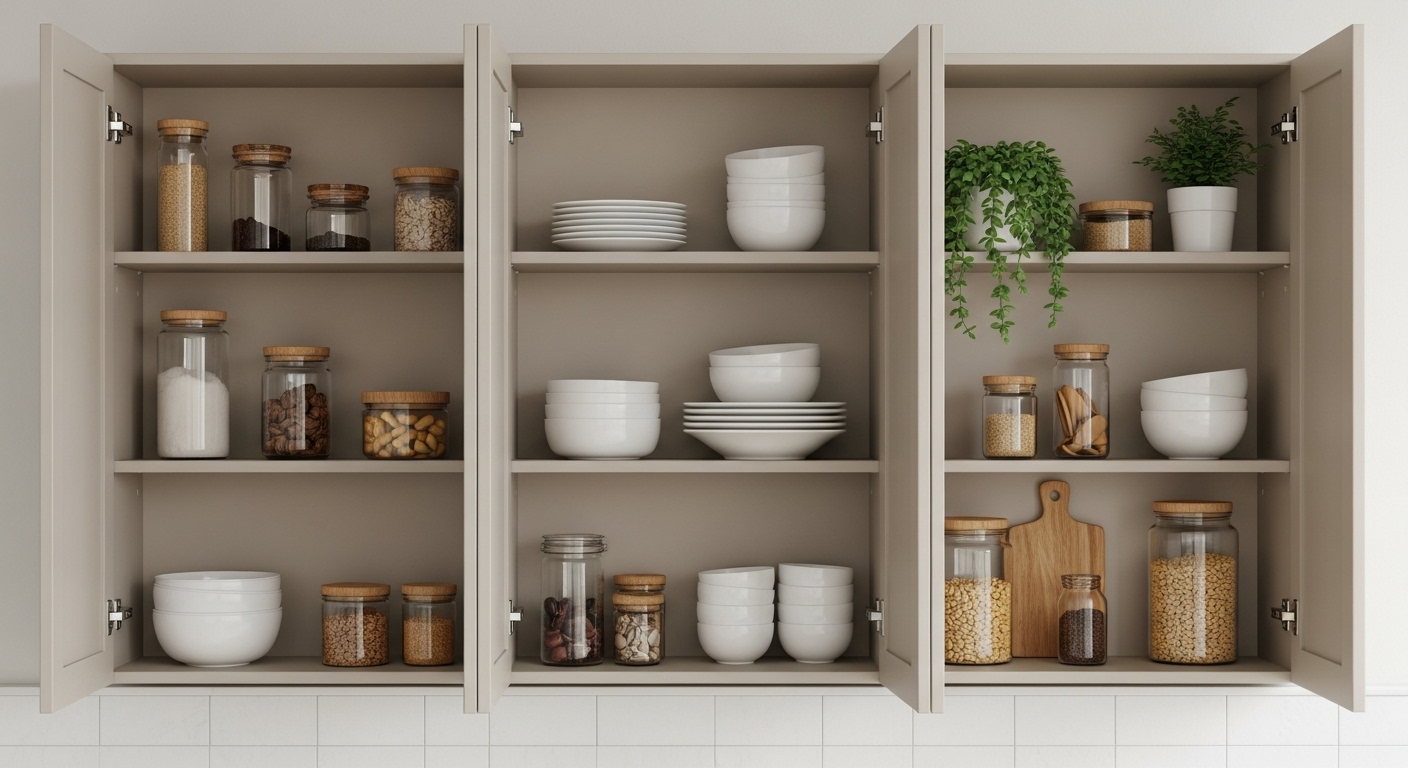 Open Shelving of kitchen