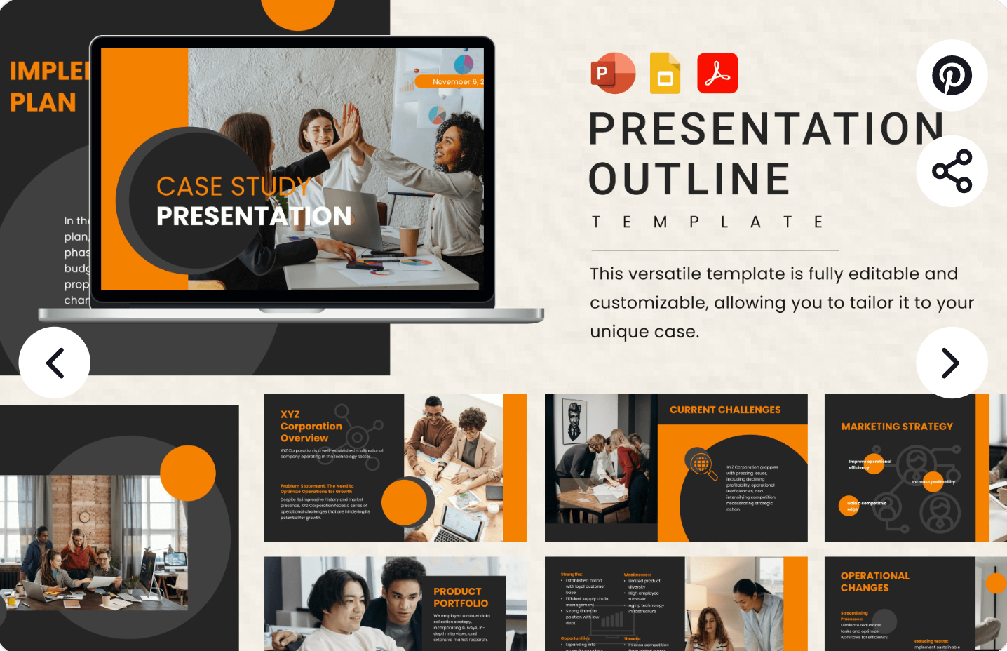 PowerPoint Case Study template by Template.net