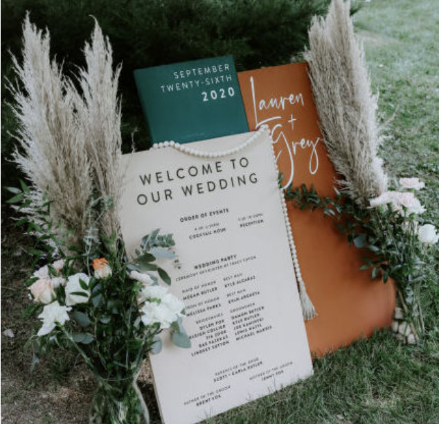 Boho Wedding Welcome Sign