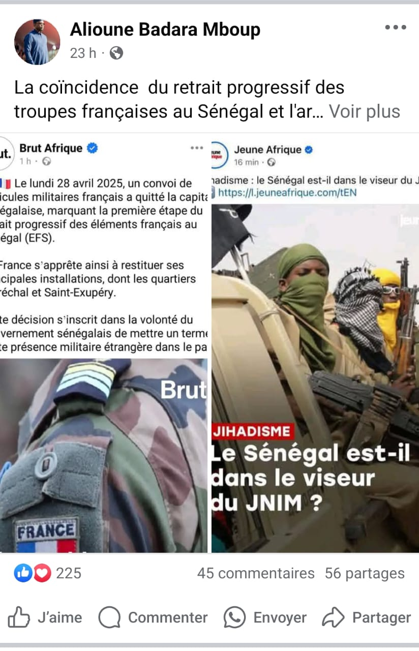 Le retrait progressif des troupes françaises du Sénégal n’a pas débuté le 28 avril 2025