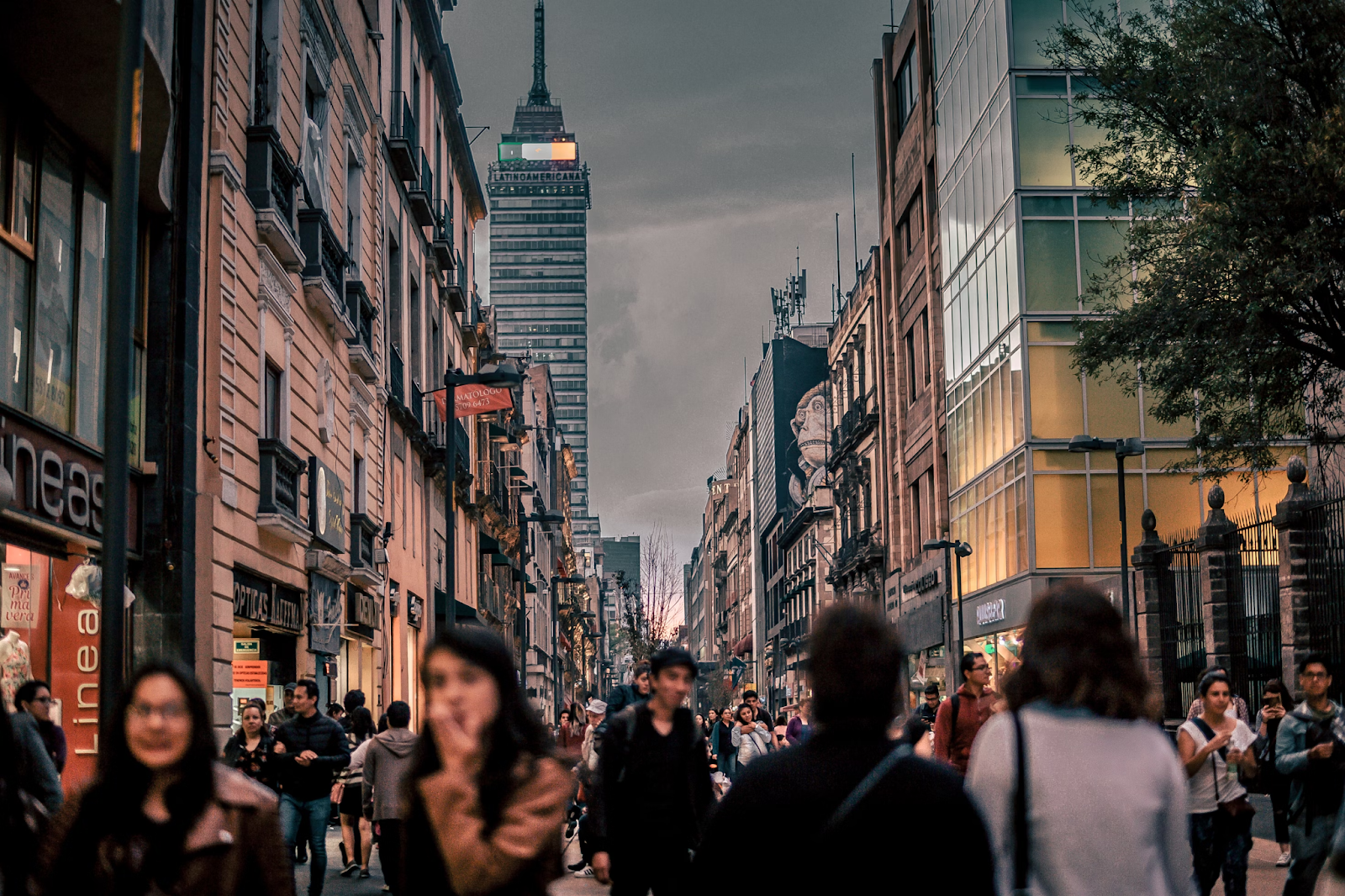 People walking on the streets of Mexico