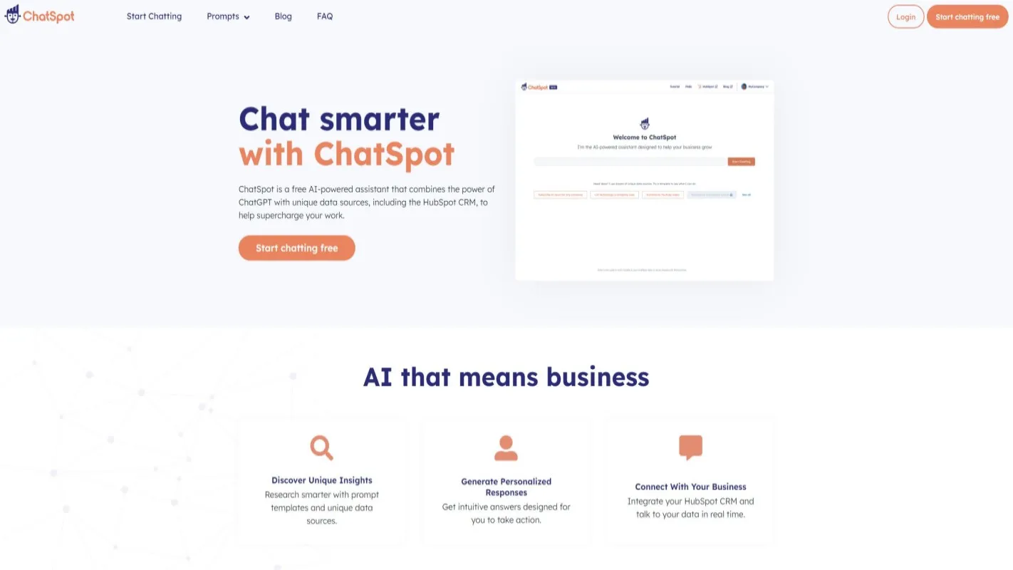 web viết content bằng AI Chatspot