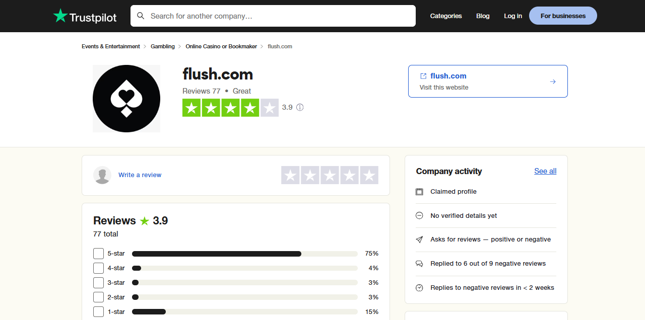 flush trustpilot reviews