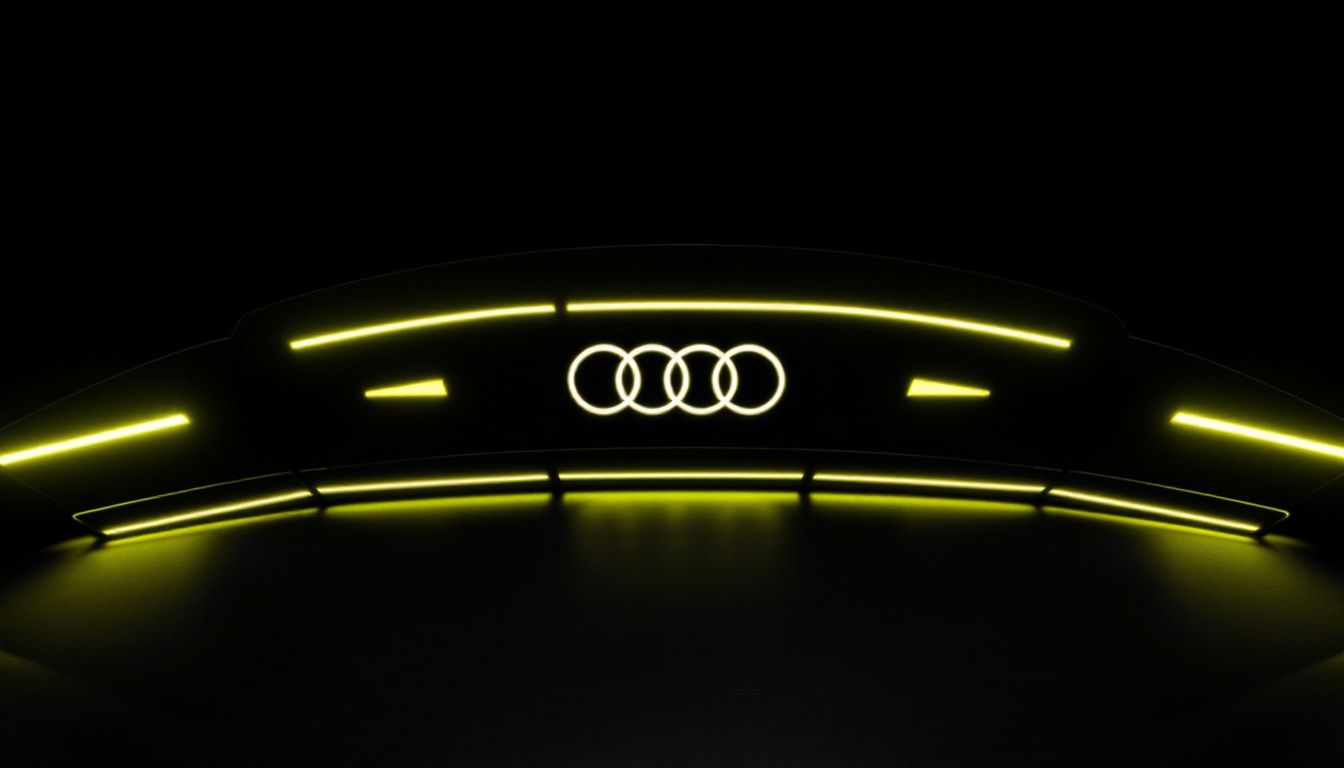 Yellow warning lights on an Audi dashboard indicating caution advised.