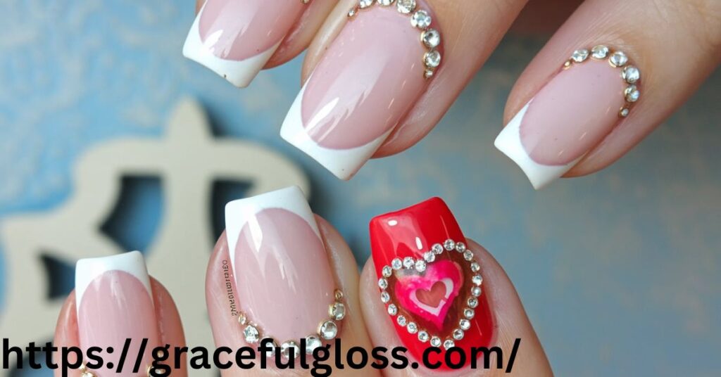 Single Accent Nail 31 white tip french nails ideas