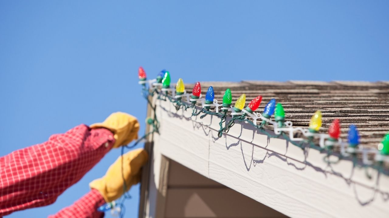 traditional holiday string lights