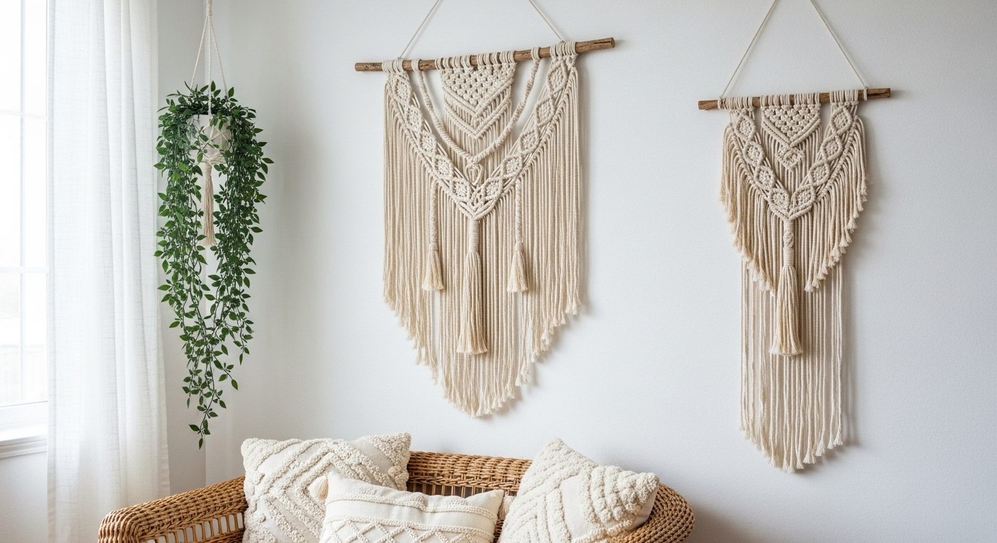 Macramé wall hangings
