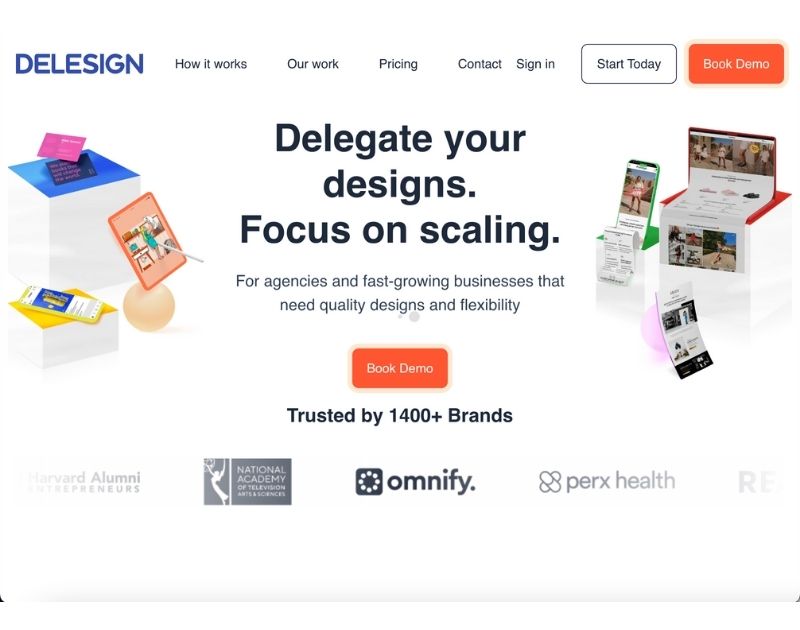 Graphic Design Services for Startups Delesign