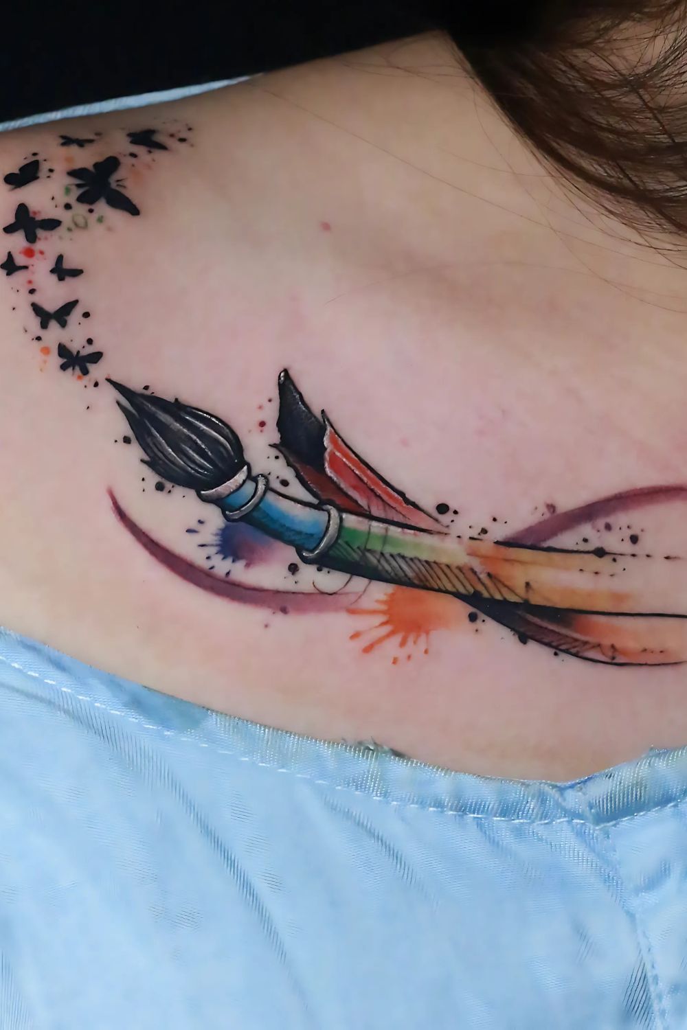 Innovative Front Shoulder Tattoo