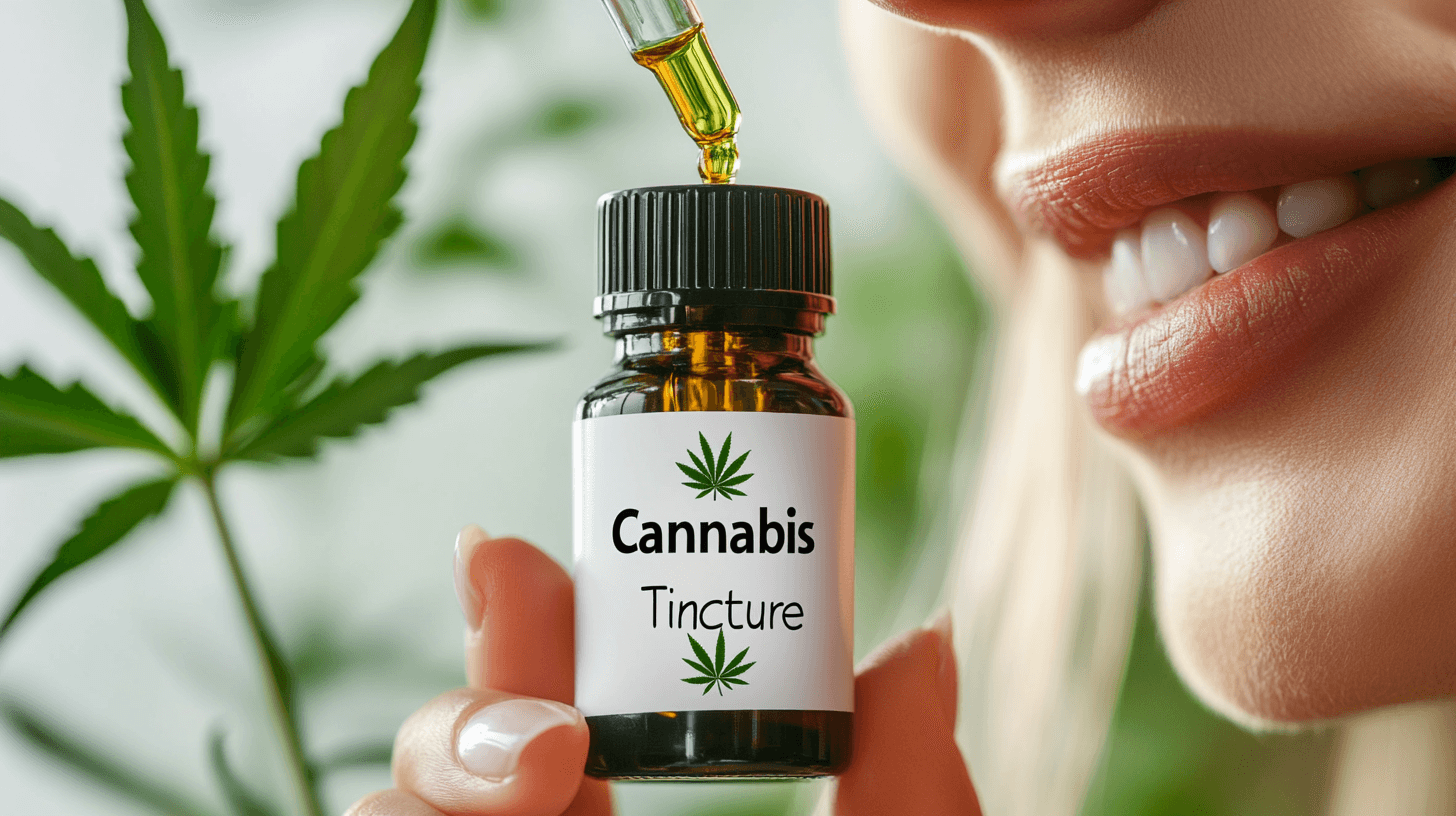 Using cannabis tincture sublingually under the tongue
