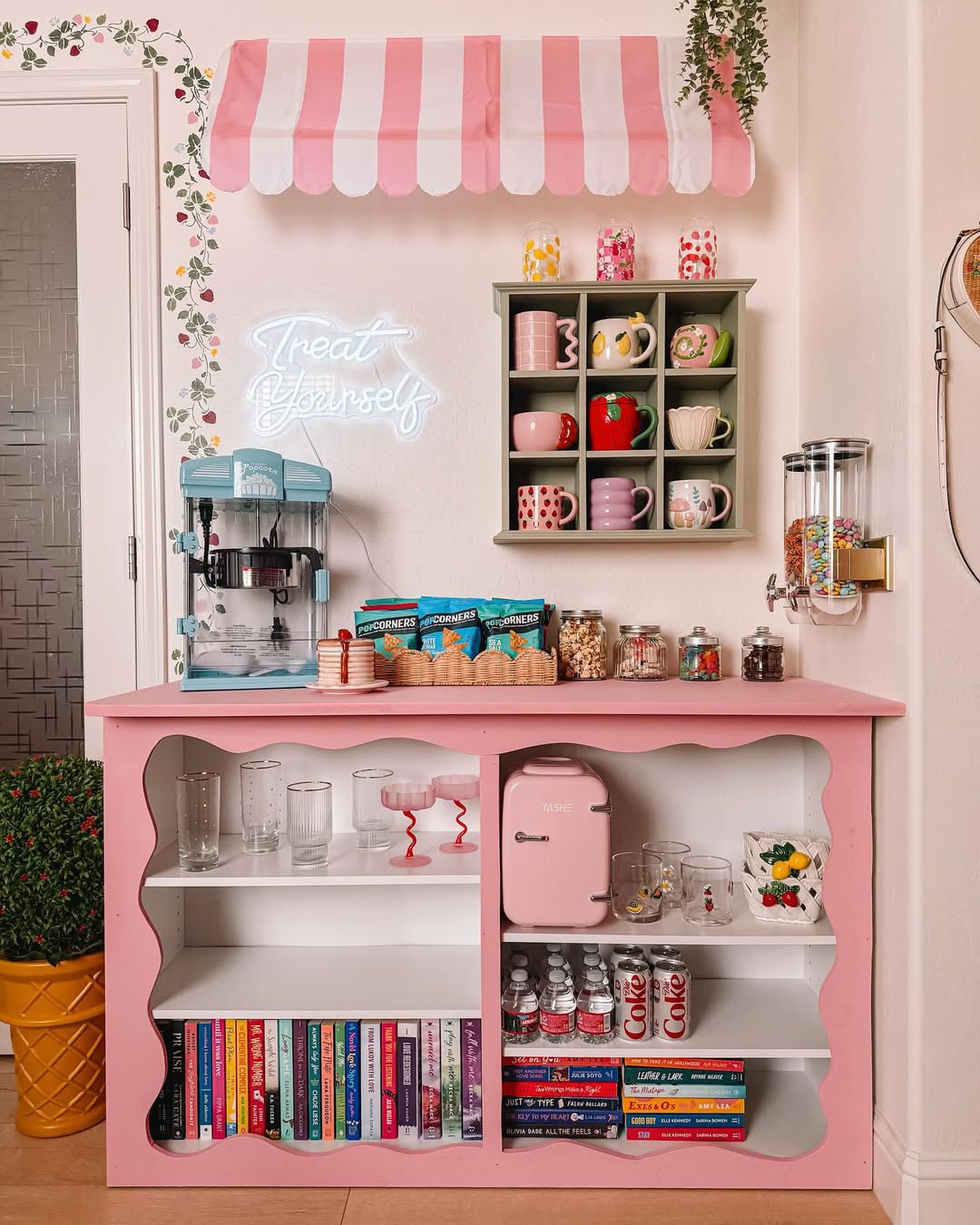 snack stationoffice pantryOffice snacks for employeesoffice snack barsnack areaStaff Snack Bar Ideas