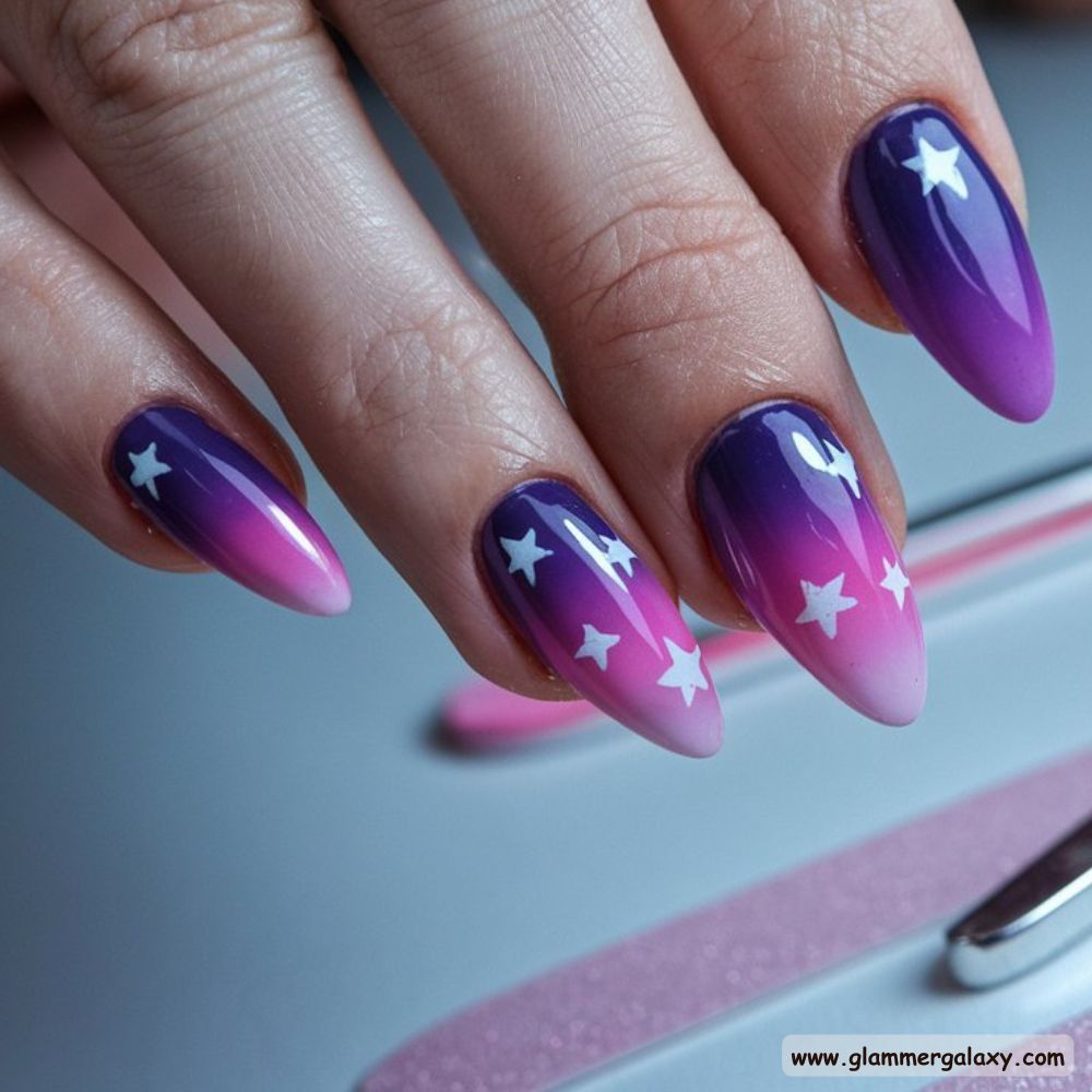 Purple Fall Nails having Glossy Grape Jelly Nails
