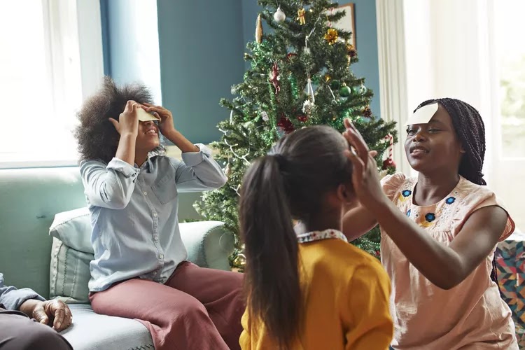 children having fun during the holidays 