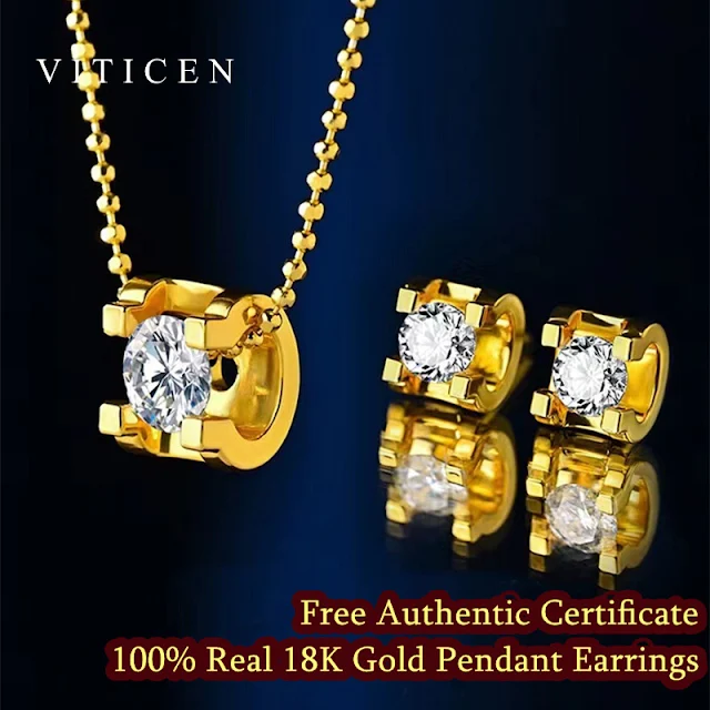 VITICEN 18K Gold Necklace - Ali Express