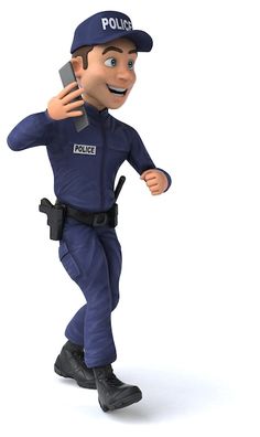 This is an image of a cartoon policeman