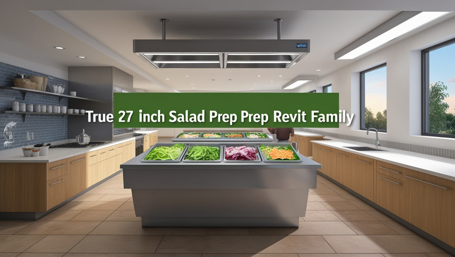 True 27 Inch Salad Prep Table Revit Family