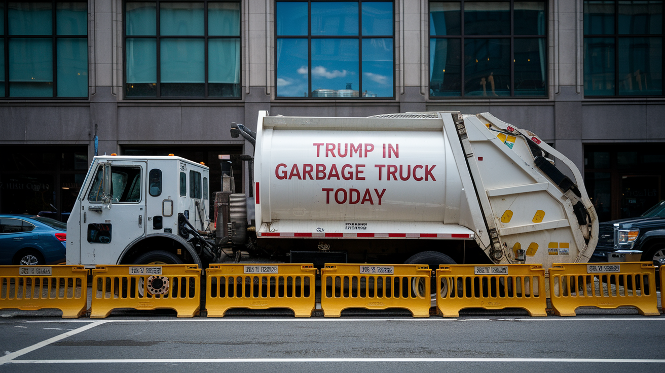 Trump in Garbage Truck Today
