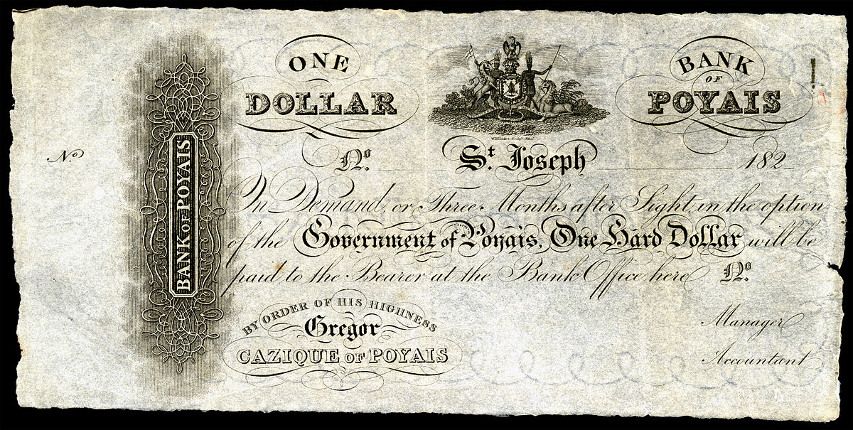 Bank of Poyais dollar