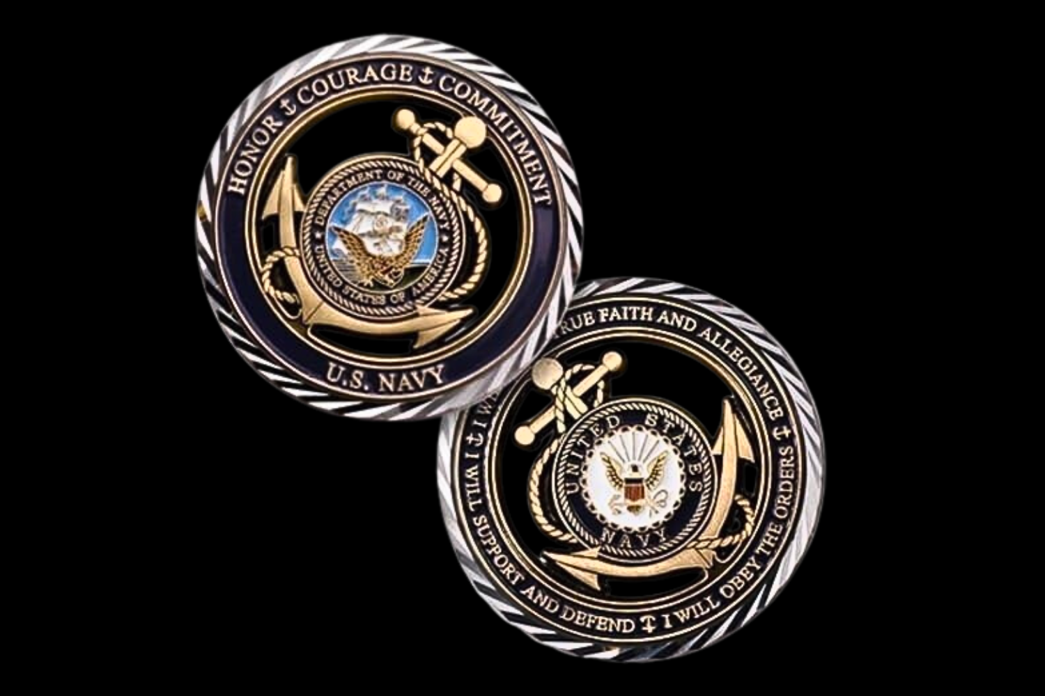 Picture of a U.S. Navy challenge coin