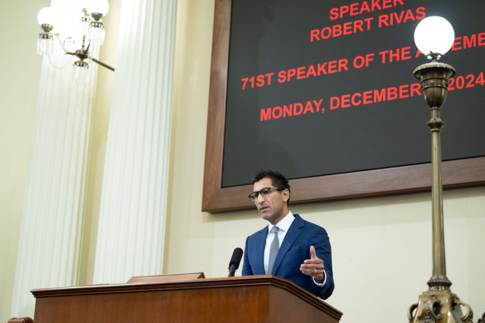 Speaker Rivas at Organizational Session