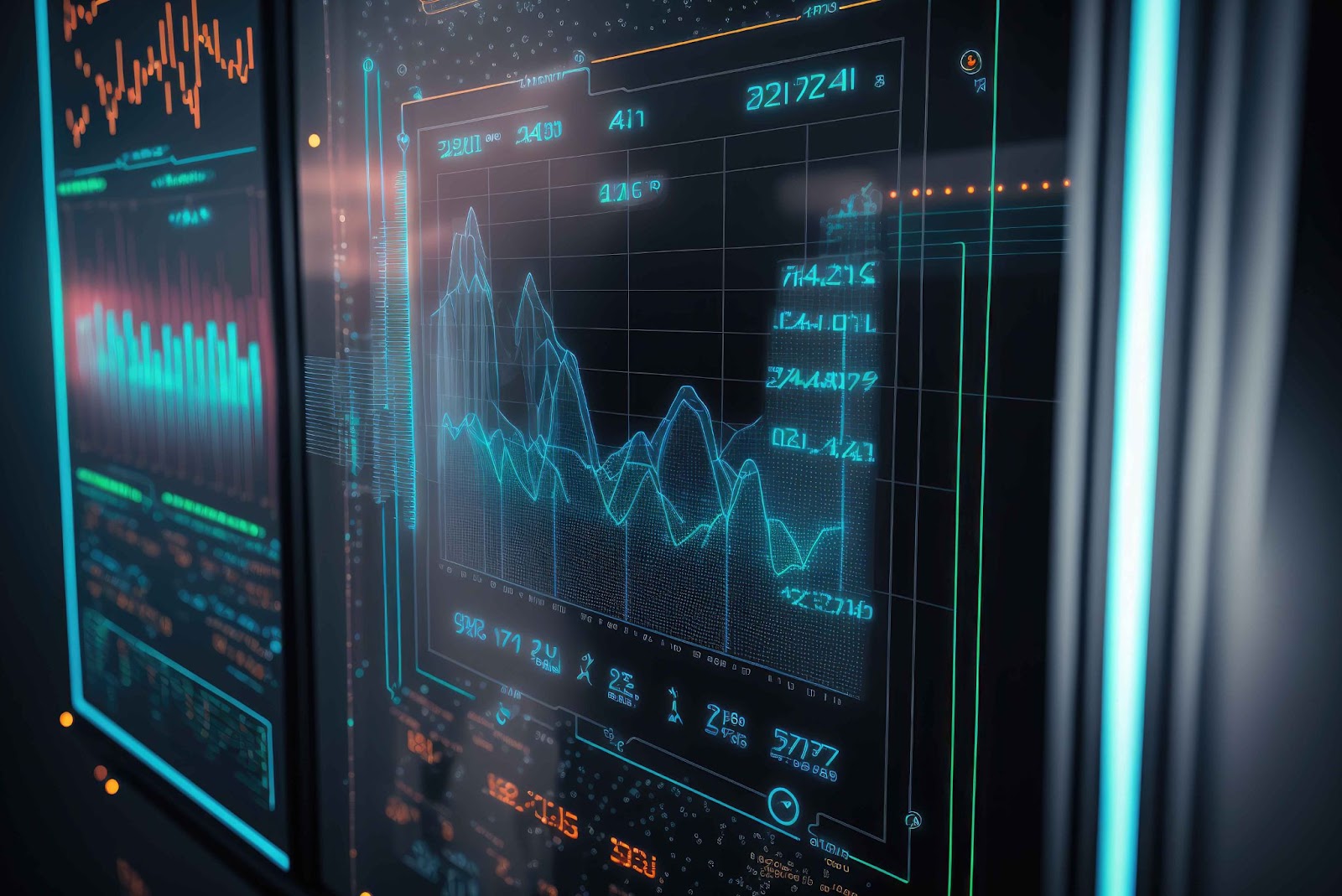 Digital trading screen displaying crypto market data in crypto-friendly countries