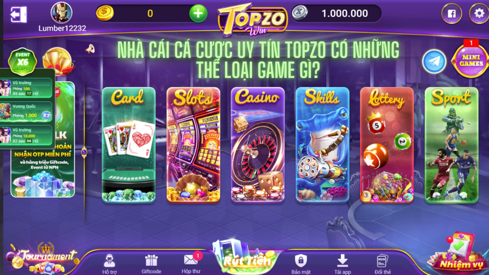 Cổng Game Topzo.com