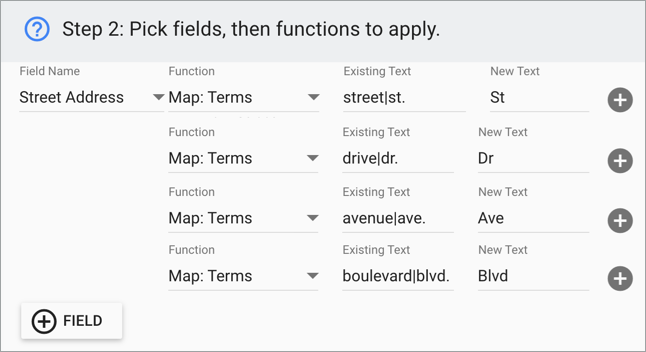 standardize addresses