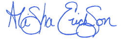 graphic signature of Alisha Erickson